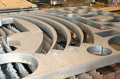 g2 Alloy and carbon steel cut outs at steel plate supplier in Pennsylvania