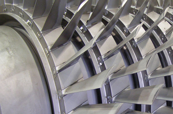 close up of pressure vessel quality steel on turbine