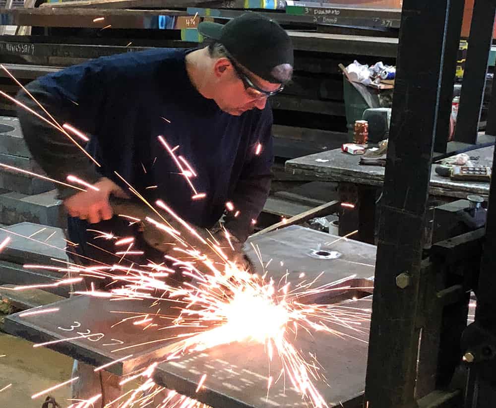 IMG_6804-min Delaware Valley Steel team member cutting steel
