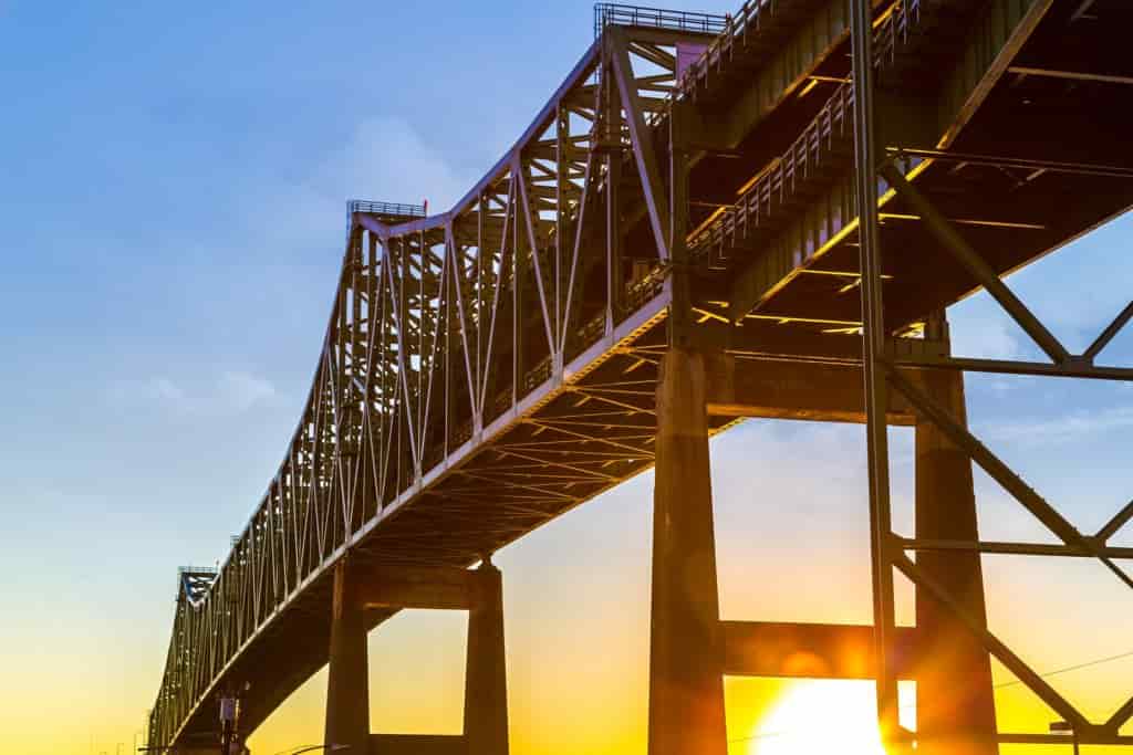 Bridge during sunset