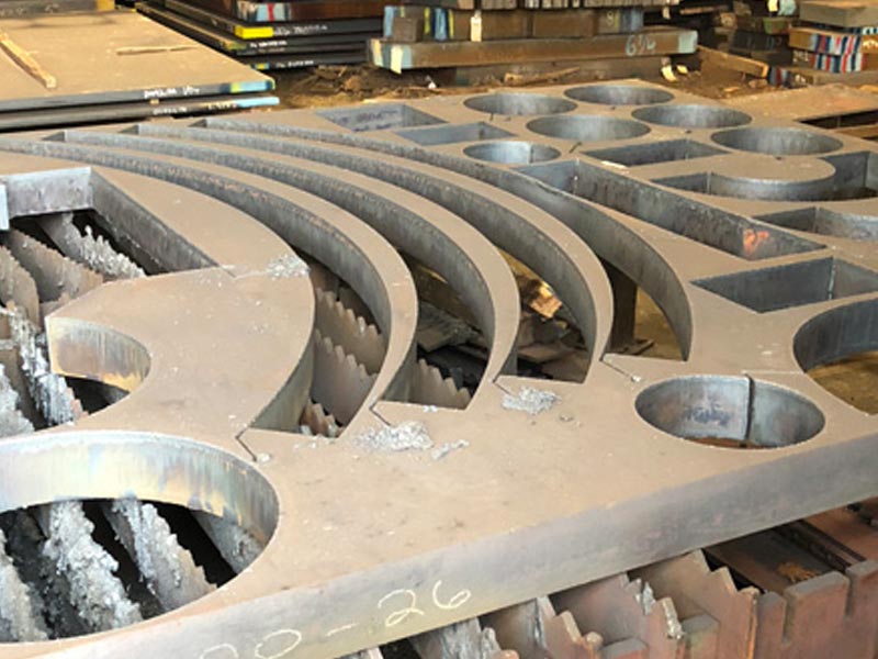 Cut out steel shapes at steel plate supplier in Pennsylvania